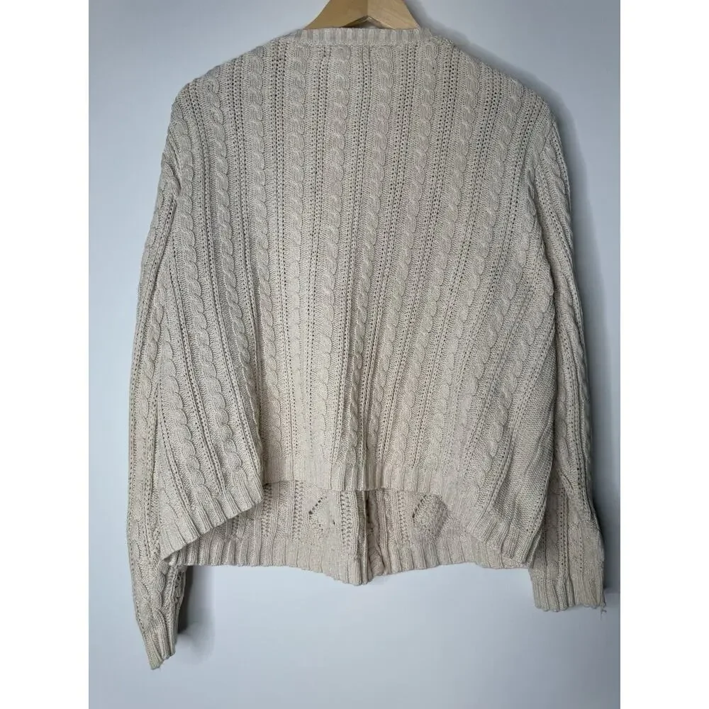 Cotton Country by Parkhurst Sweater Womens Large Chunky Cardigan Sweater Button - Picture 6 of 7
